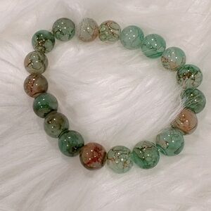 . Natural green Aventurine energy  stone chakra.Healing crystal bracelet.